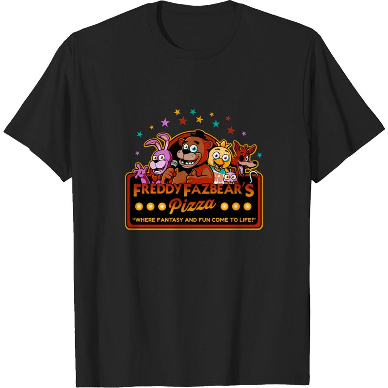 T-shirt pour hommes avec logo Five Nights At Freddy's - Noir — T-shirts pour hommes