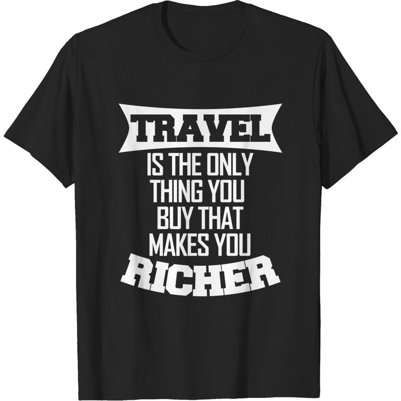 T-shirt pour hommes Travel Makes You Richer