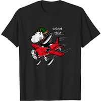 T-shirt Snoopy Bomber pour hommes en noir — T-shirts pour hommes