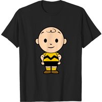 T-shirt pour hommes Charlie Brown - Snoopy en noir — T-shirts pour hommes