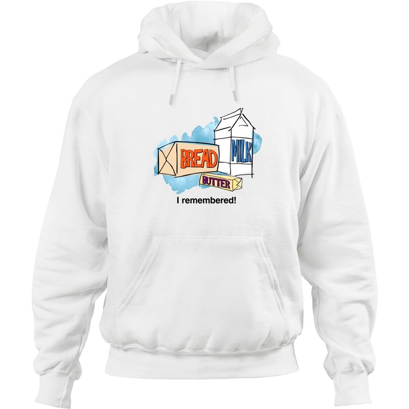 Hoodie avec design de pain, lait et beurre — Sweats à capuche pour hommes