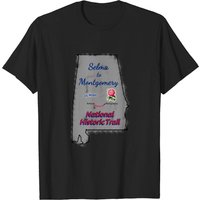 T-shirt Carte du parcours de Selma à Montgomery - Sentier historique national — T-shirts pour hommes