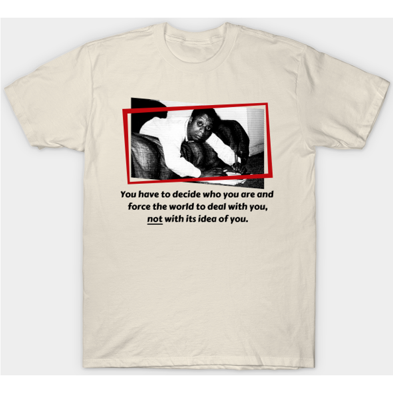 T-shirt pour hommes avec citation motivante de James Baldwin — T-shirts pour hommes