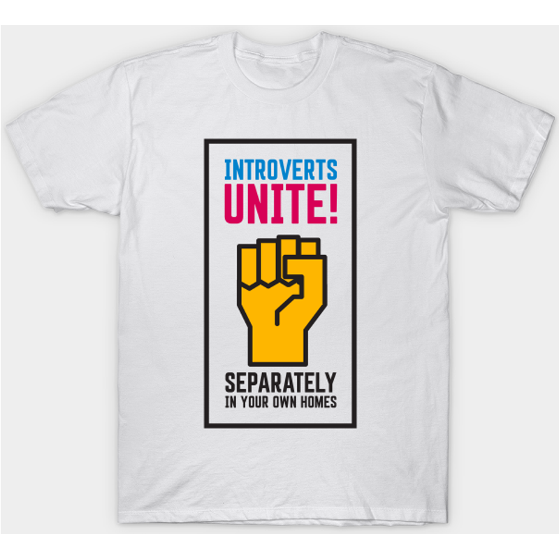 Introverts Unite Men's T-Shirt in Royal Blue — Mens T Shirts