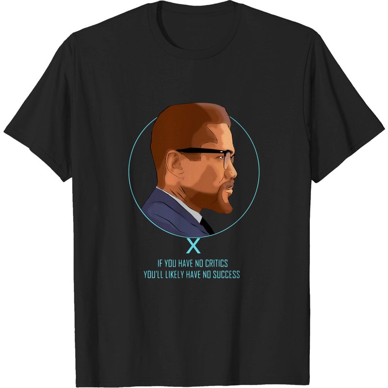 T-shirt pour hommes X - Malcolm X en noir — T-shirts pour hommes