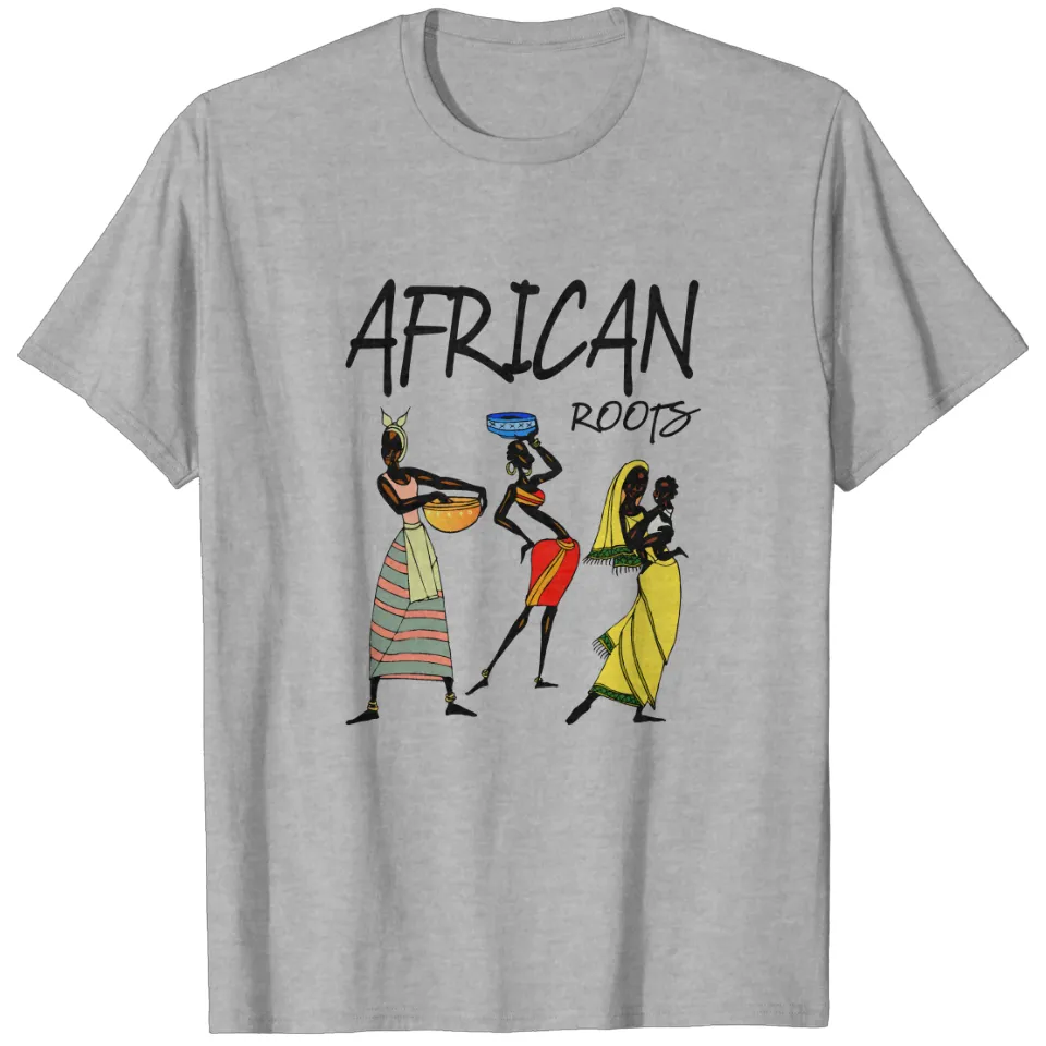 African Roots T-Shirt Featuring African Woman for Men