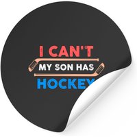 Papa de hockey ne peut pas participer - Autocollants pour familles de hockey — Autocollants et stickers