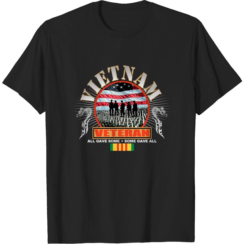 Vietnam Veteran T-Shirt for Men in Black — Mens T Shirts