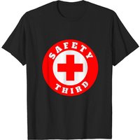 Safety Third Men's T-Shirt in Black — Mens T Shirts