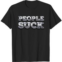 T-shirt pour hommes People Suck en noir — T-shirts pour hommes