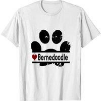 Bernedoodle Dog Paw Print T-Shirt for Men — Mens T Shirts