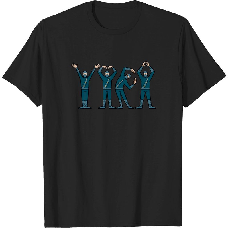 YMCA Ninjas Colour T-Shirt for Men - Black — Mens T Shirts