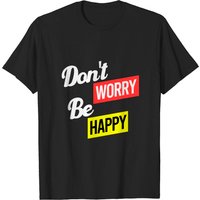 T-shirt pour hommes Don't Worry Be Happy en noir — T-shirts pour hommes