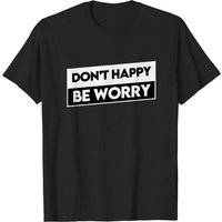 Don't Worry Be Happy Men's T-Shirt in Black