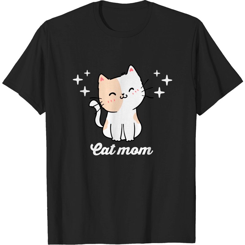 T-shirt pour hommes Cat Mom en noir — T-shirts pour hommes