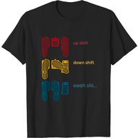 T-shirt Humoristique - Design Up Shift Down Shift pour Hommes — T-shirts pour hommes