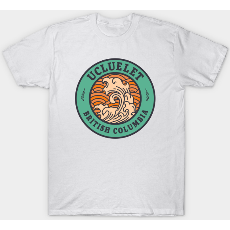 T-shirt pour hommes Ucluelet BC Surf Badge — T-shirts pour hommes