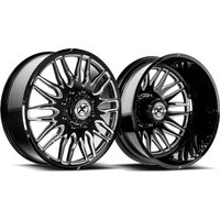 Roues XF Off-Road XF-240 Dually Noir Brillant Fraisé 20x8.25