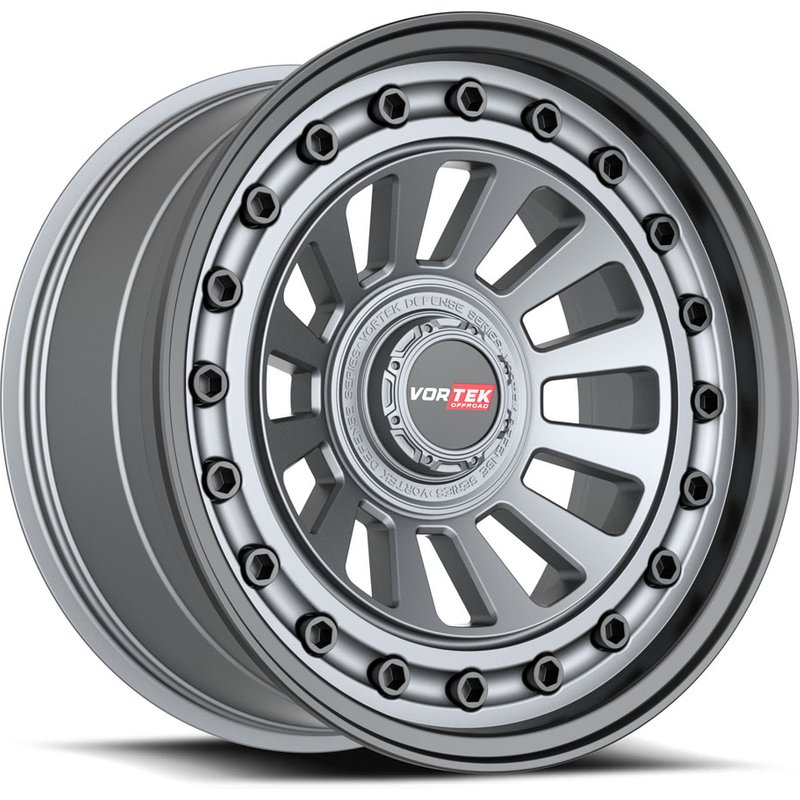 Roues Vortek Off-Road VRD-702 Gunmetal avec Bord Noir - 17x9 — Roues et jantes