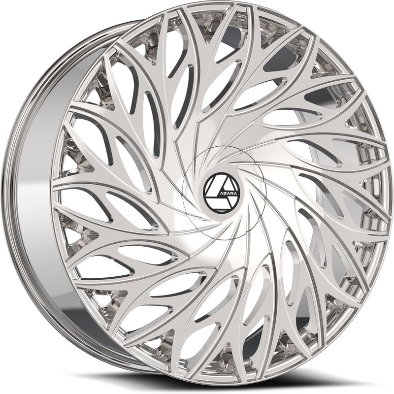 Azara Aza-525 Chrome Wheels - 18x8 - 5x112 Bolt Pattern — Wheels & Rims