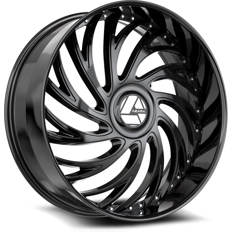 Azara AZX-101 Gloss Black Wheels - 18x8, 5x112 Bolt Pattern — Wheels & Rims