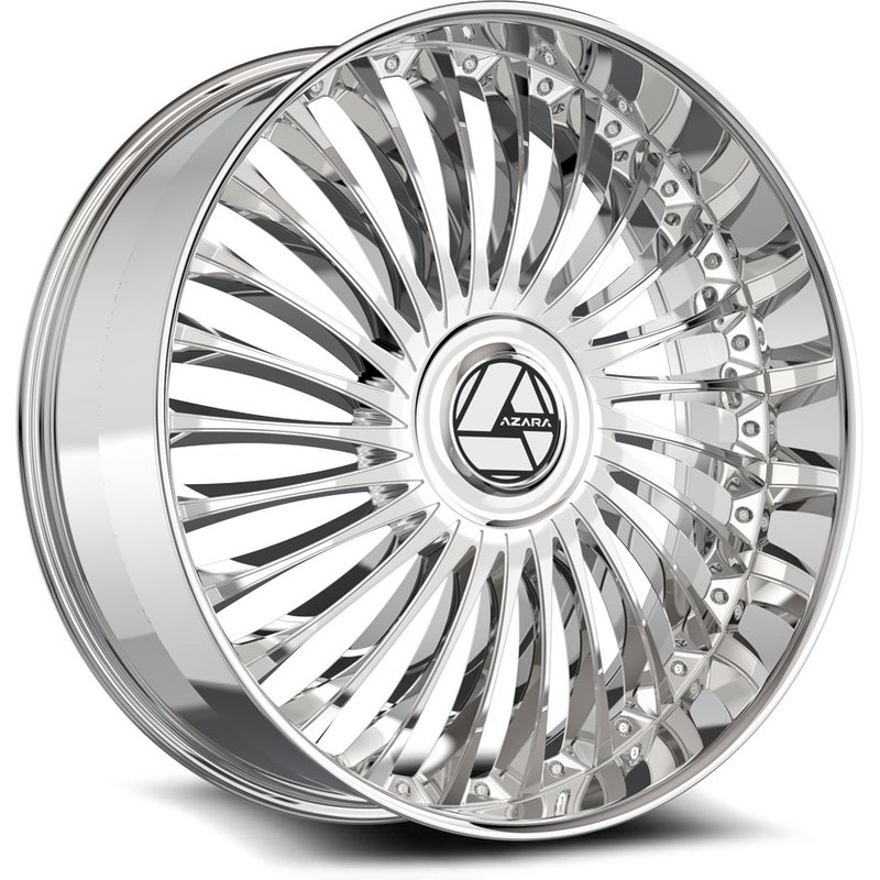 Roues Azara AZX-103 Chrome - 28x9.5 - Motif de boulon 6x135 — Roues et jantes