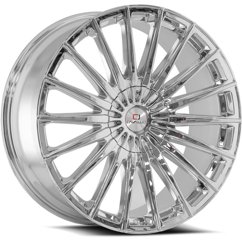 Roues Cavallo CLV-34 Chrome - 18x8 - Motif de boulons 4x100 - Dégagement 35 — Roues et jantes