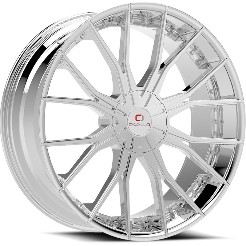 Cavallo CLV-36 Chrome Wheels - 18x8 Size, 5x100 Bolt Pattern
