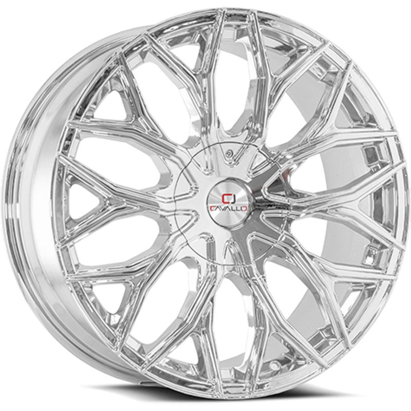 Roues Cavallo CLV-37 Chrome - 18x8 - Motif de boulons 4x100 — Roues et jantes