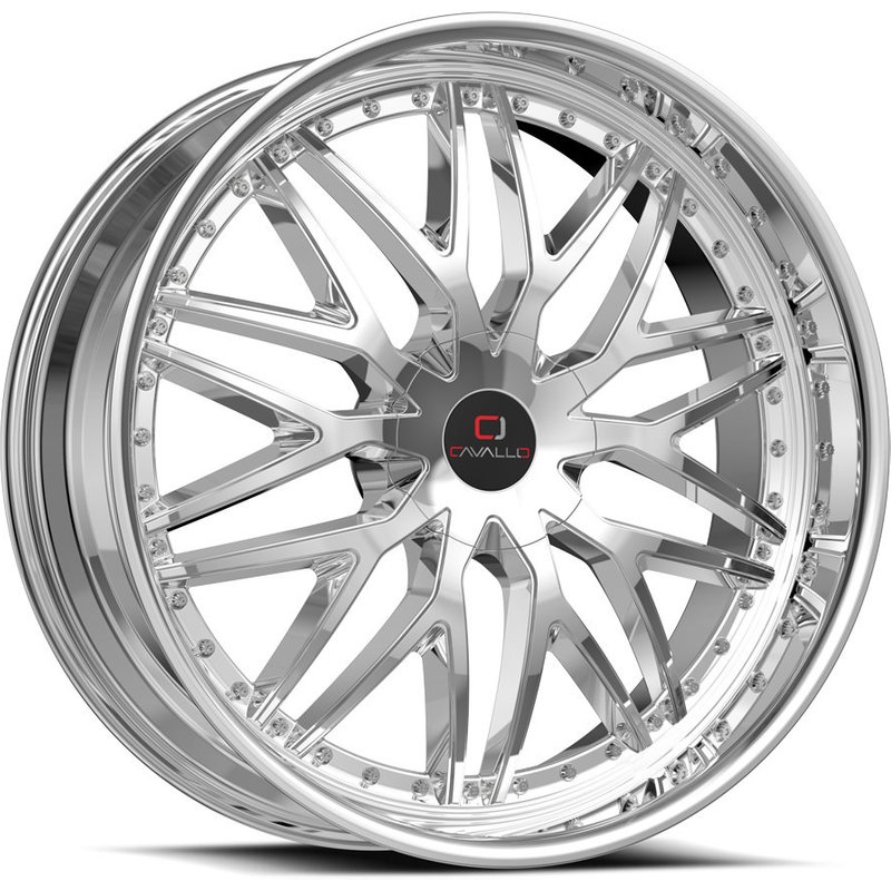 Cavallo CLV-46 Chrome Wheels - 18x8 - 5x100 Bolt Pattern — Wheels & Rims