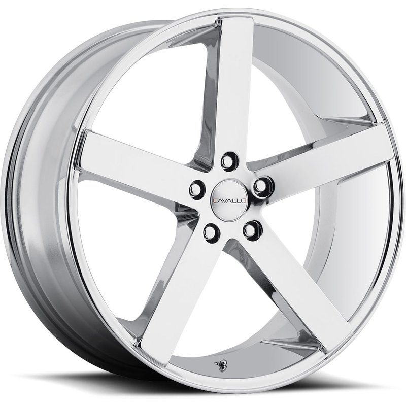 Cavallo CLV-5 Chrome Wheels - 18x8 - 5x112 Bolt Pattern — Wheels & Rims