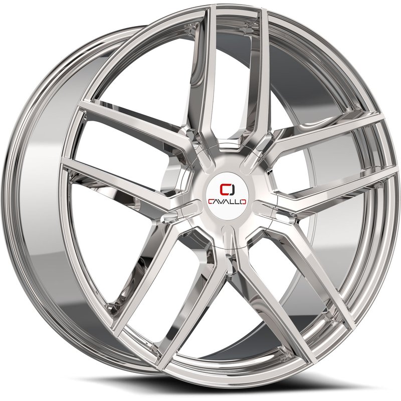 Roues Cavallo CLV-55 Chrome 18x8 5x100 Motif de Boulon 35 Offset — Roues et jantes
