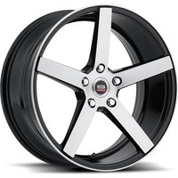 Spec-1 SP-36 Black with Brushed Finish 18x8 Wheels 5x114.3