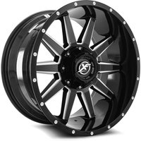 XF Off-Road XF-219 Gloss Black Milled Wheels - 17x9 - 5x127