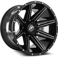 XF Off-Road XF-220 Gloss Black Milled Wheels - 17x9 - 5x127