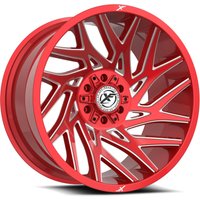 XF Off-Road XF-229 Red Milled Wheels - 20x10 - 5x127 Bolt Pattern
