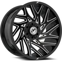 XF Off-Road XF-229 Gloss Black Milled Wheels - 20x10 -5x127 -12 Offset — Wheels & Rims