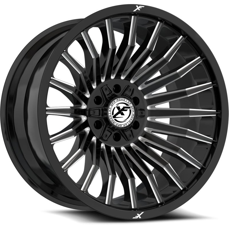 XF Off-Road XF-231 Gloss Black Milled Wheels - 17x9 - 5x127 — Wheels & Rims