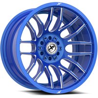 XF Off-Road XF-232 Blue Milled Wheels - 20x10 - 5x127 -12 Offset — Wheels & Rims