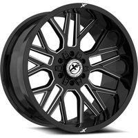 XF Off-Road XF-235 Gloss Black Milled Wheels - 20x10 -5x127 -12 Offset — Wheels & Rims