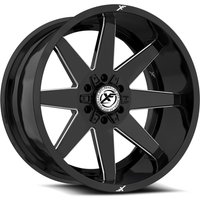 Roues XF Off-Road XF-236 Noires Brillantes Moulées - 20x10 - 5x127