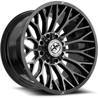 XF Off-Road XF-237 Black Brushed 20x10 Rims 5x127 Bolt Pattern -12 Offset — Wheels & Rims