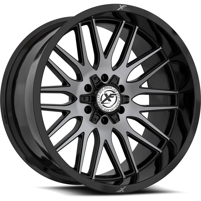 XF Off-Road XF-240 Black Brushed Wheels - 17x9 - 5x127 Bolt Pattern — Wheels & Rims