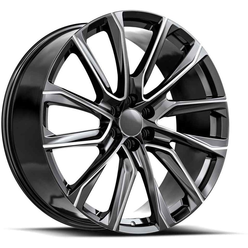 O.E. Revolution CAD-34 Gloss Black Milled 24x10 Rims 6x139.7 — Wheels & Rims