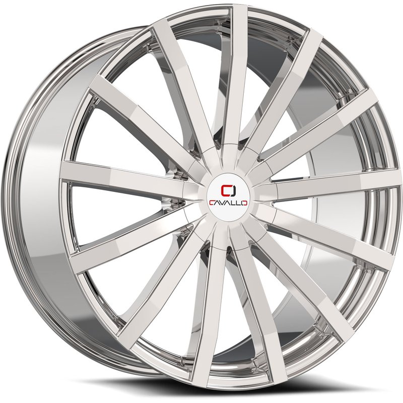 Cavallo CLV-52 Chrome Wheels - 18x8 - 5x100 Bolt Pattern — Wheels & Rims