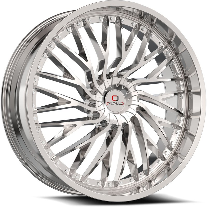 Cavallo CLV-43 Chrome Wheels - 18x8 - 5x100 Bolt Pattern — Wheels & Rims