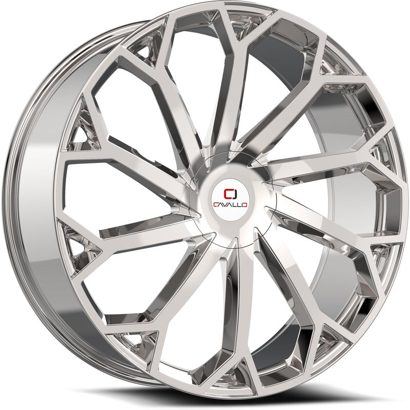 Cavallo CLV-51 Chrome Wheels - 18x8 - 4x100 Bolt Pattern — Wheels & Rims