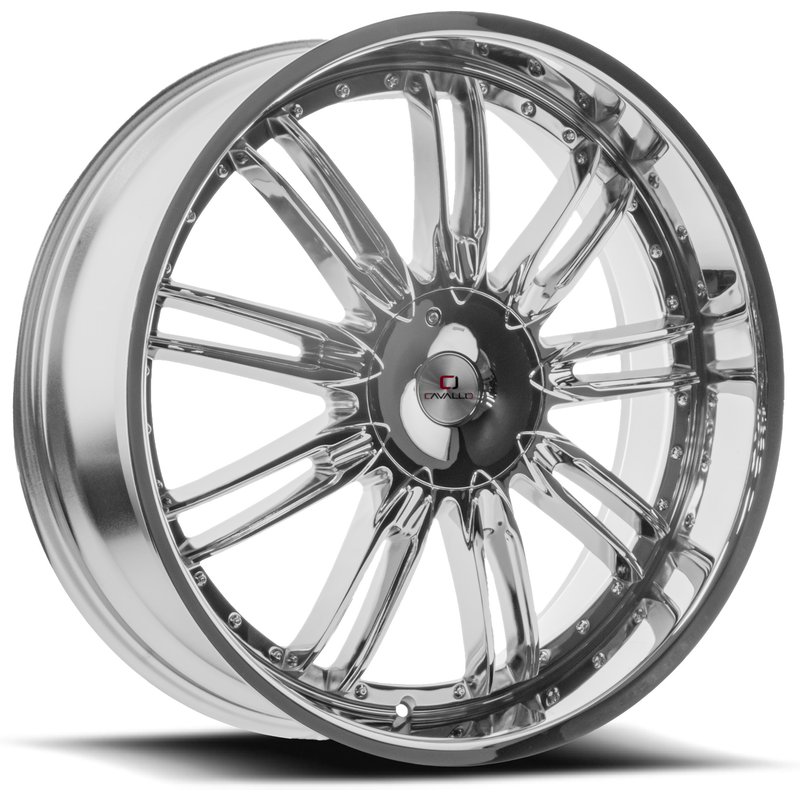 Cavallo CLV-54 Chrome Wheel - 18x8 - 4x100 Bolt Pattern - 35 Offset — Wheels & Rims