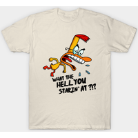 Duckman Men's T-Shirt: What The Hell Are You Staring At? — Mens T Shirts