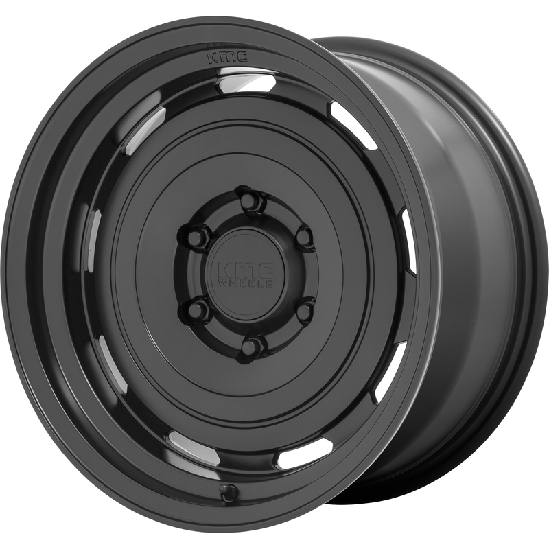 KMC Wheel KM720 Roswell Satin Black 17x8.5 5x108 Bolt Pattern — Wheels & Rims